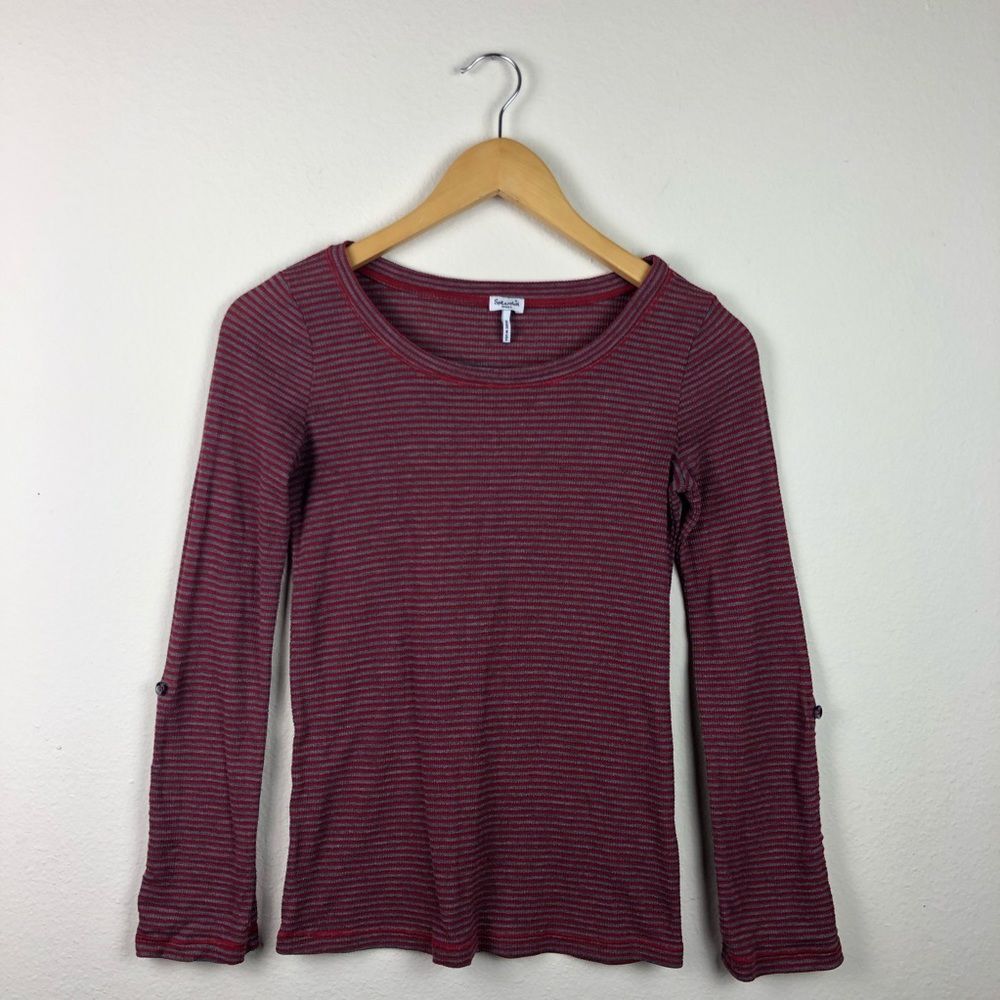 Splendid Striped Cotton Blend Long Sleeve Top Size S